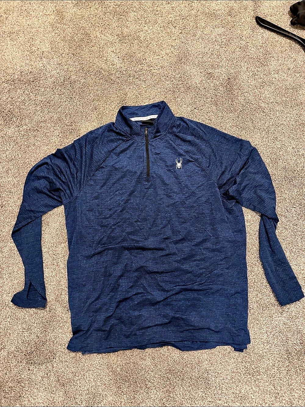 Spyder Men's GridWeb blue Half Zip polyester